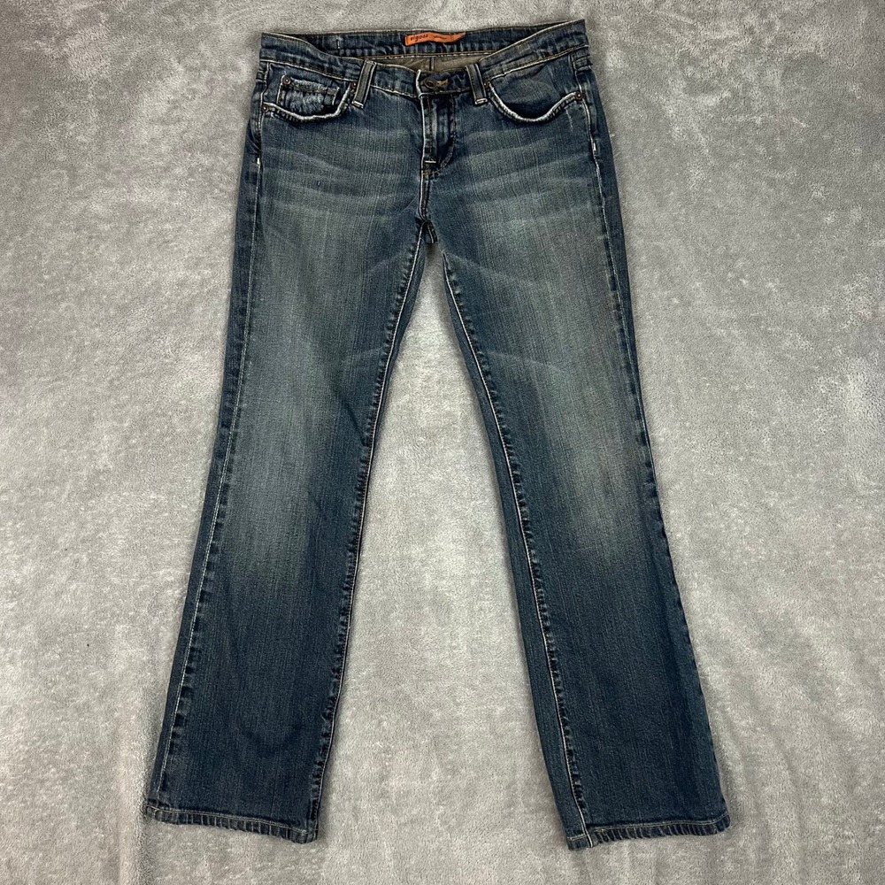 Vintage Y2K Vigoss Jeans Womens 9 Low Rise Bootcut Embroidered Dark Wash